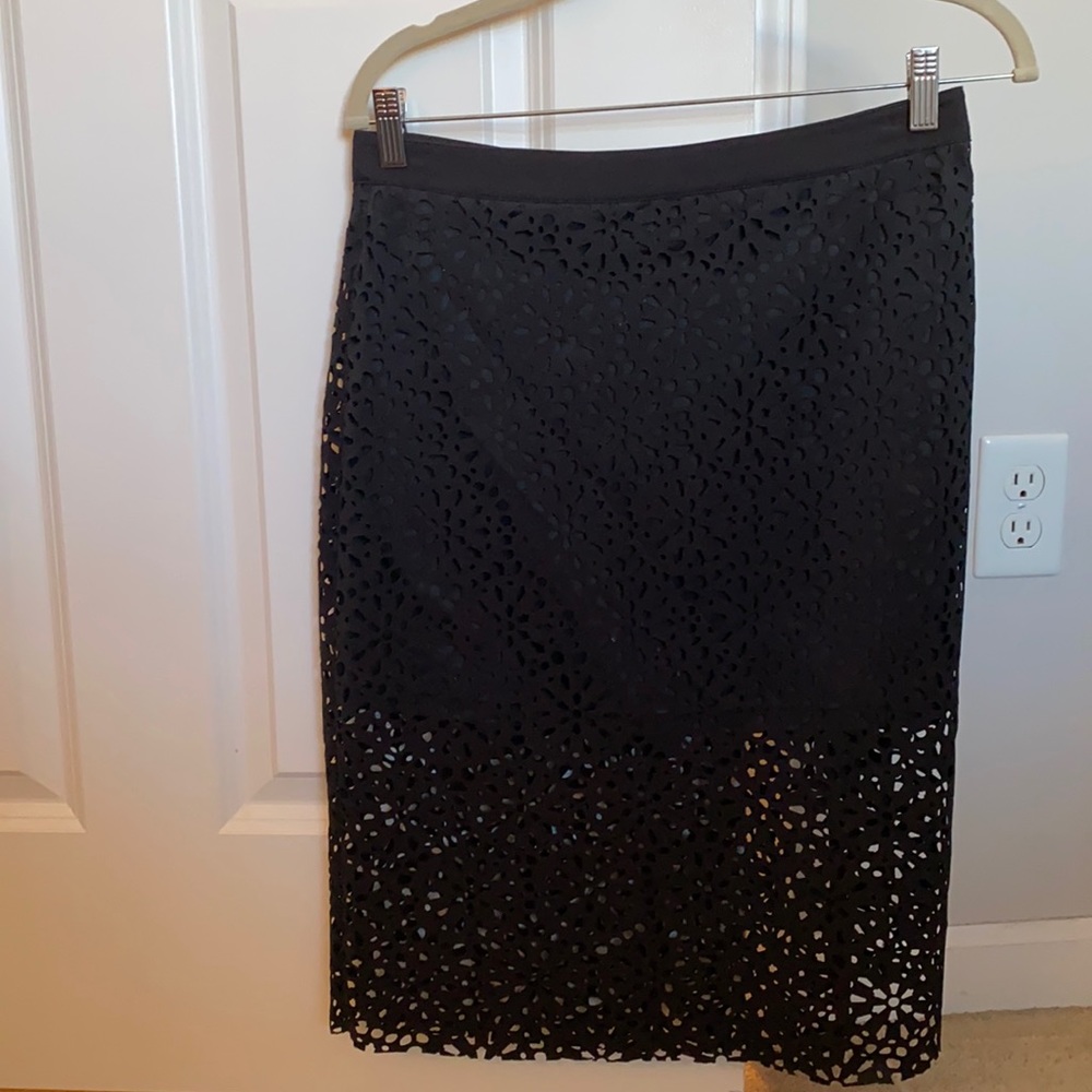 J.O.A mid length lace skirt with liner!